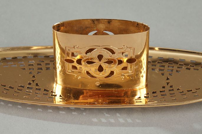 A Louis XV gold knotting shuttle.  | MasterArt